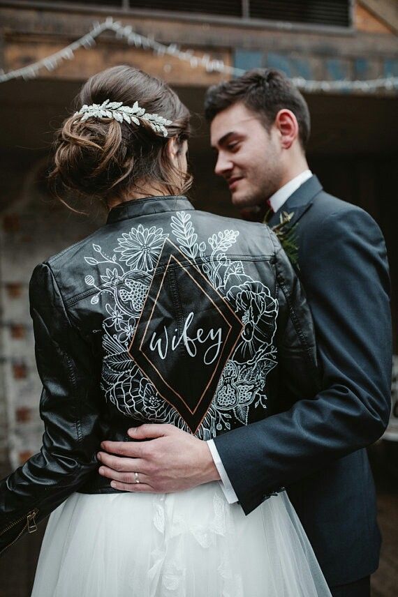Personalised Leather Jacket + Personalised Luxury Gift Box | Hand Painted Bridal jacket | Weddings, Hen Party, Special Events -   25 3 day wedding
 ideas