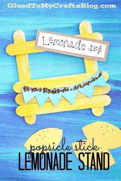 Popsicle Stick Lemonade Stand - Kid Craft -   25 crafts for women
 ideas
