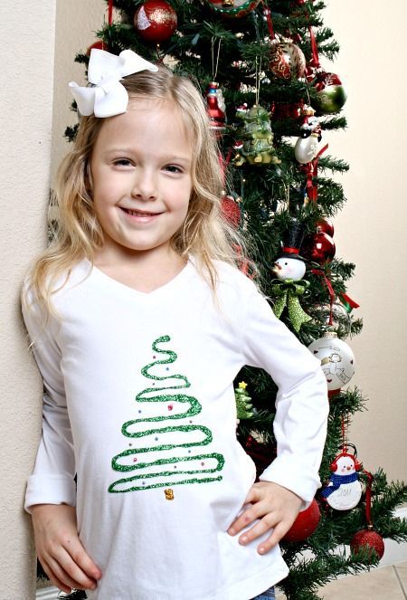 Easy Christmas Tree Shirt for Kids -   25 diy christmas shirts
 ideas