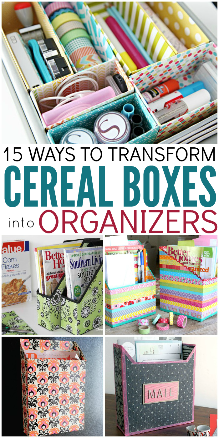 Recycled Crafts: Cereal Box Robot -   25 diy paper organization
 ideas