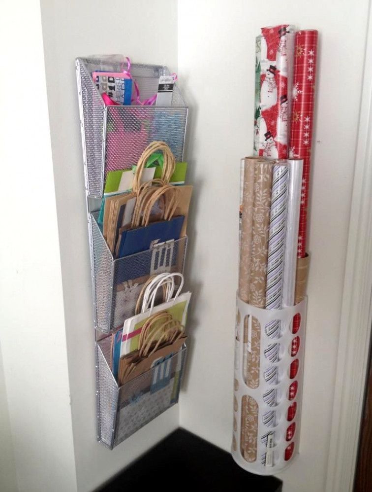 The gift bag organization is genius!  Organized Wrapping Station | Gift bags, Tissue, Wrapping Paper @ Ribbon. DIY home storage organization. #StorageRoom -   25 diy paper organization
 ideas