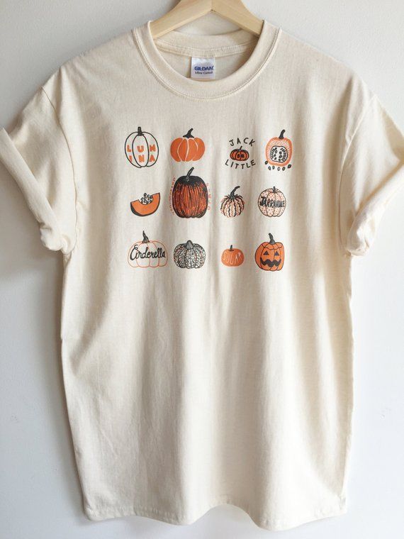 Pumpkin T-Shirt, Halloween Shirt, Screen print shirt, Foodie Gift, Clothing Gift -   25 fall style shirts
 ideas