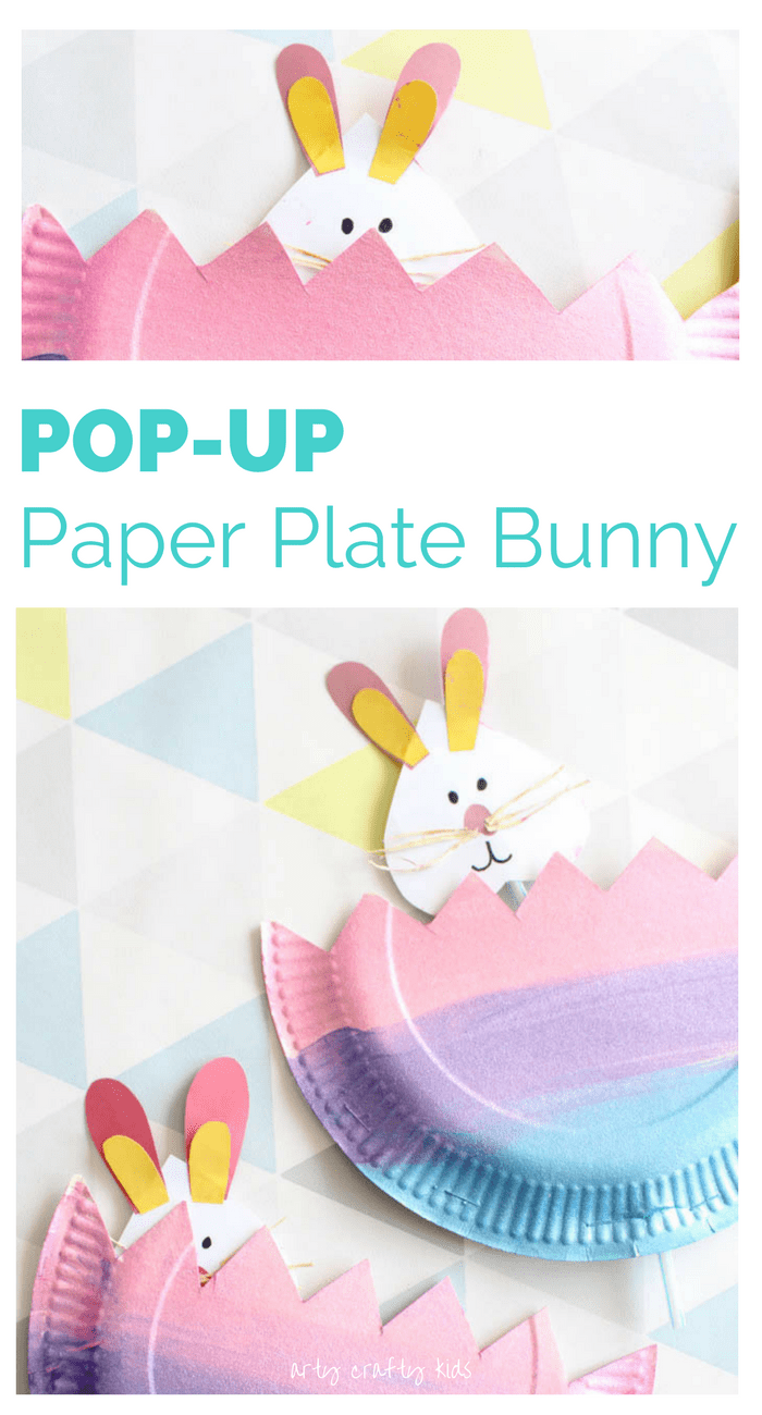 Pop Up Paper Plate Bunny -   25 kids crafts easter ideas