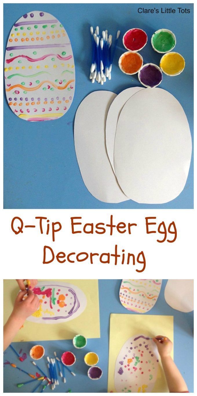 Q-Tip Easter Egg Decorating -   25 kids crafts easter ideas