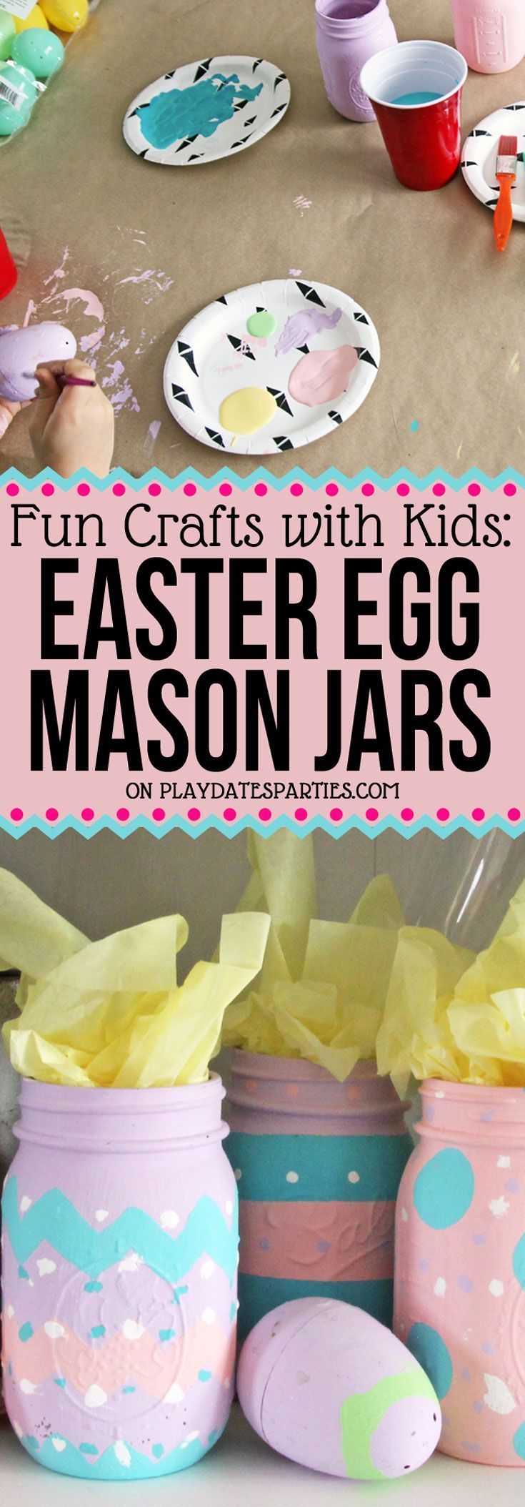 How to Make Adorable Easter Egg Mason Jars (Fun for Kids too!) -   25 kids crafts easter ideas