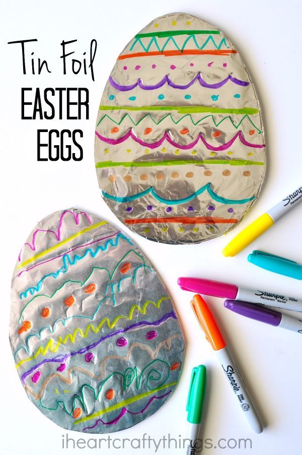 Tin Foil Easter Egg Art -   25 kids crafts easter ideas