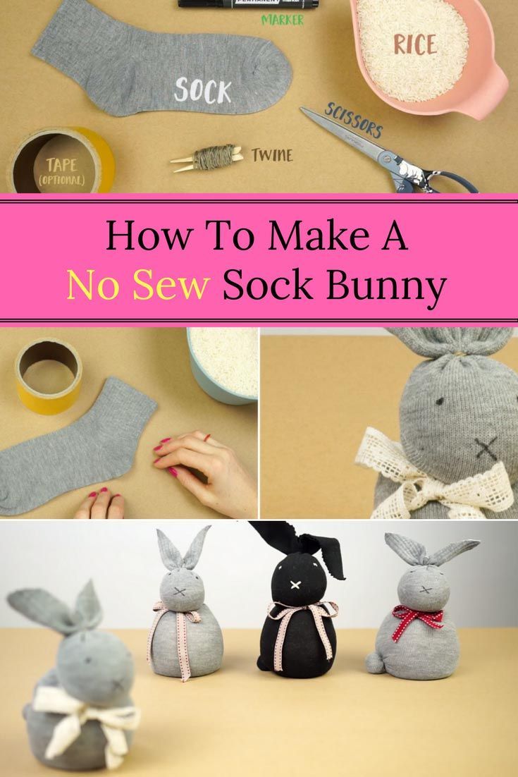 How To Make A No Sew Sock Bunny -   25 kids crafts easter ideas