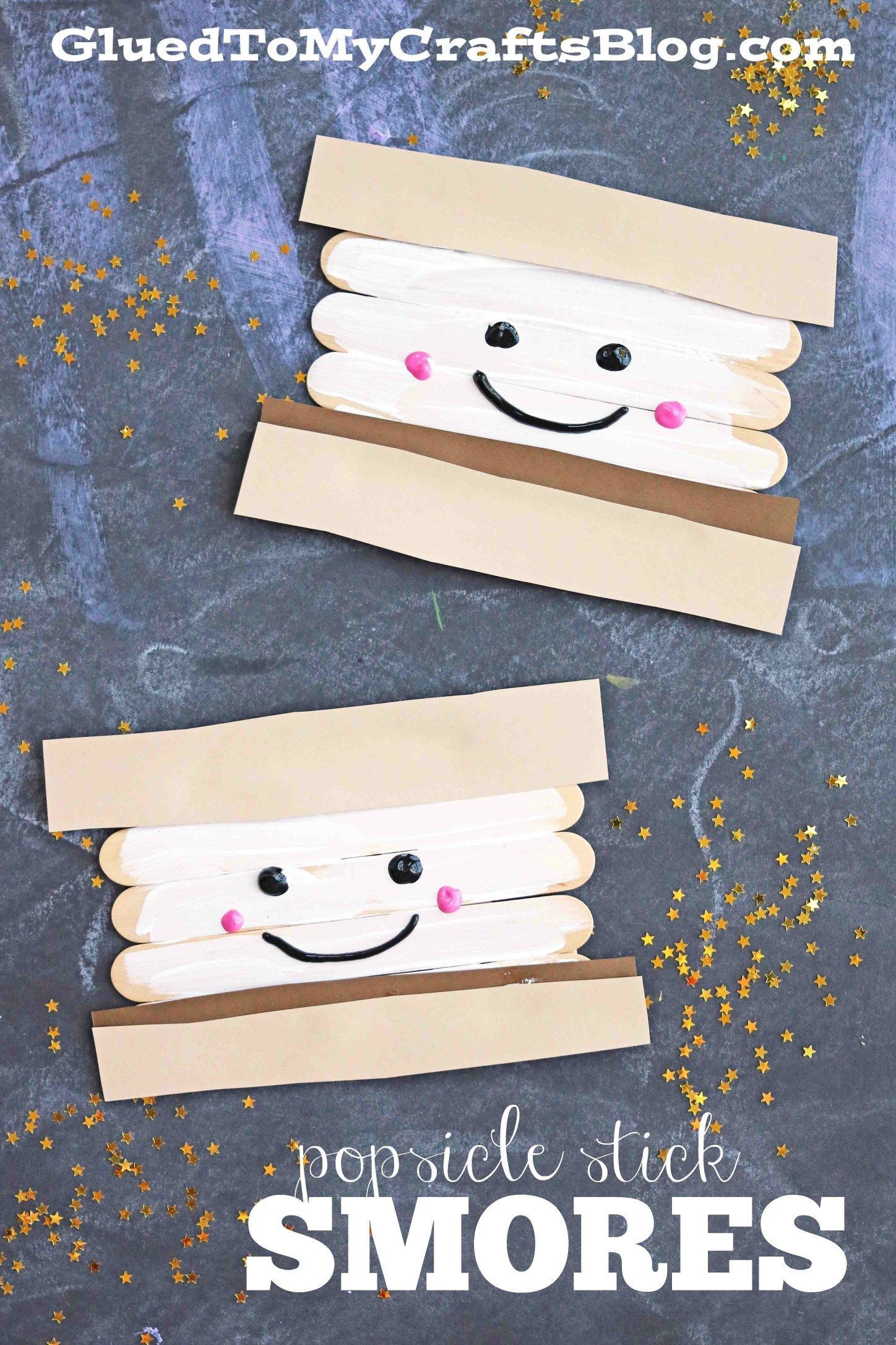 Popsicle Stick Smores - Kid Craft -   25 school age summer crafts
 ideas