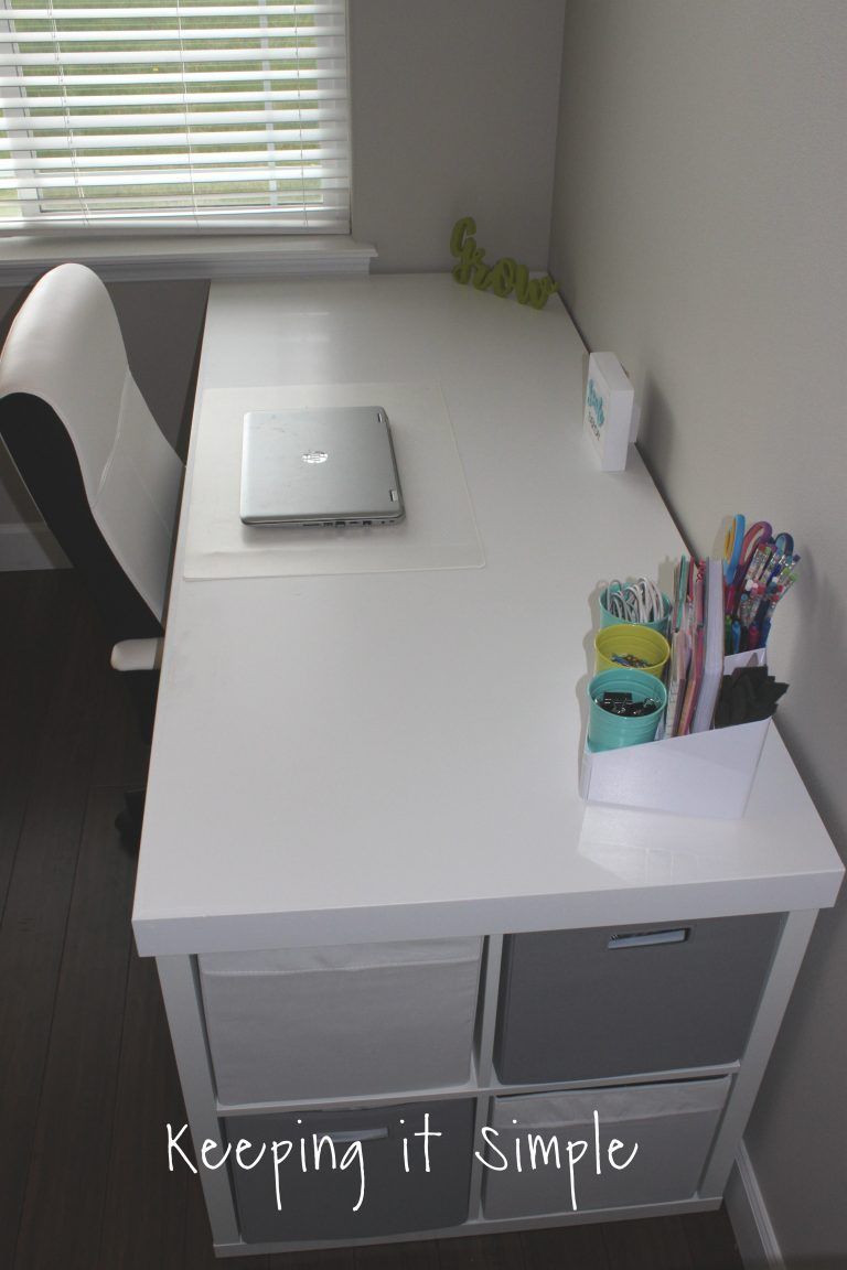 Ikea Hack- DIY Computer Desk with Kallax Shelves -   25 simple crafts desk
 ideas
