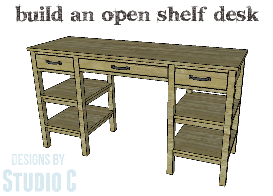 DIY Plans to Build an Open Shelf Desk | Designs by Studio C -   25 simple crafts desk
 ideas
