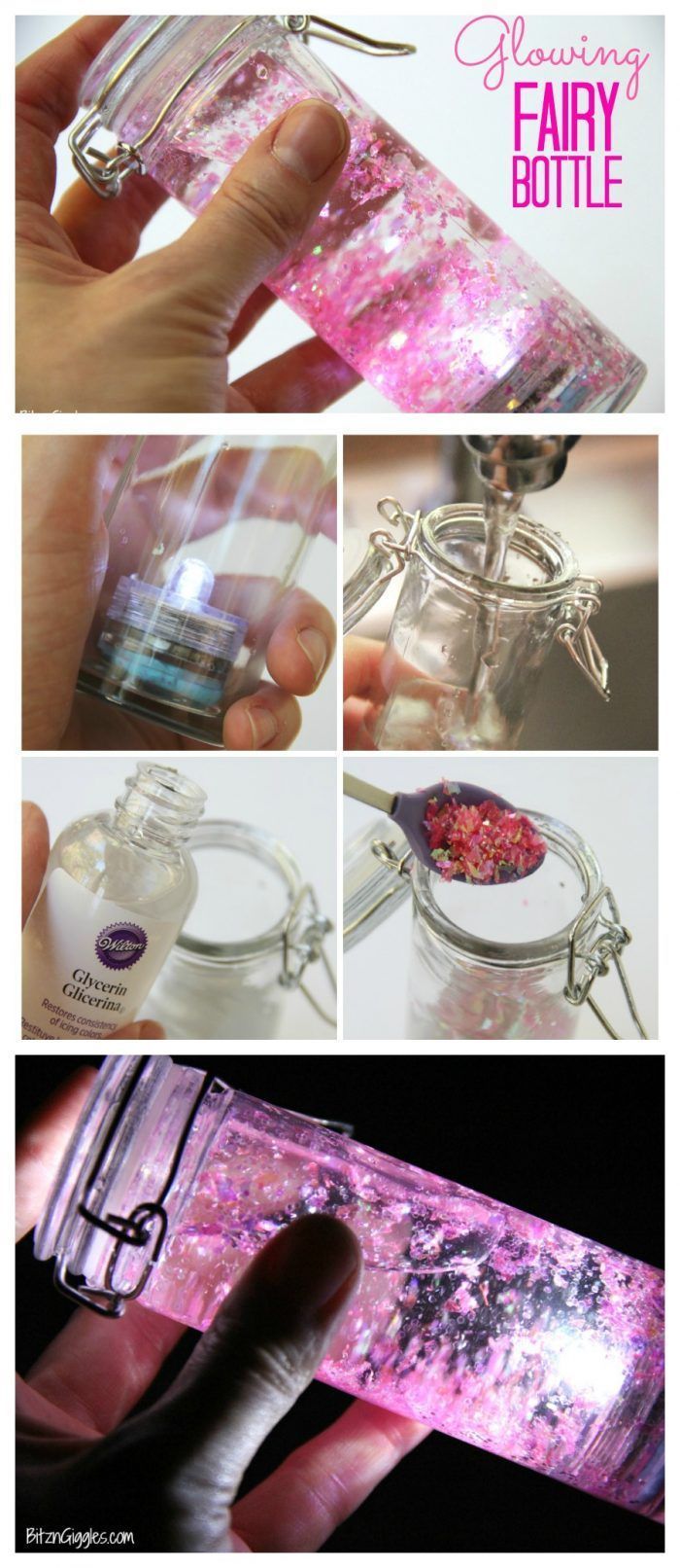 Glowing Fairy Bottle -   25 simple crafts gifts
 ideas