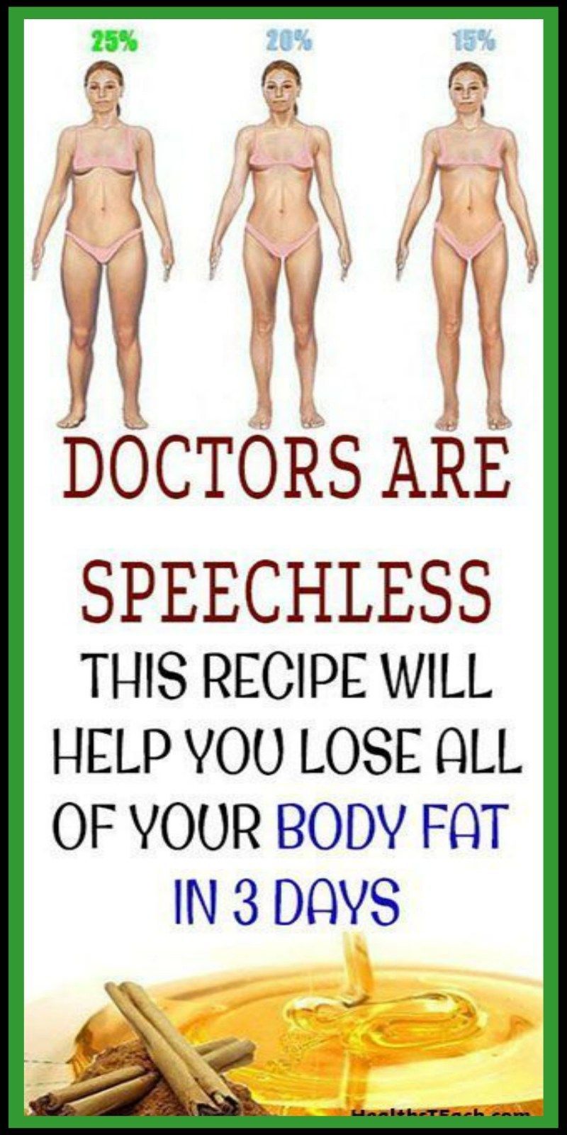 Doctors are Speechless ,This Recipe will help you lose all of Your Body Fat in 3 Days – Healthy Life -   19 body fat diet
 ideas
