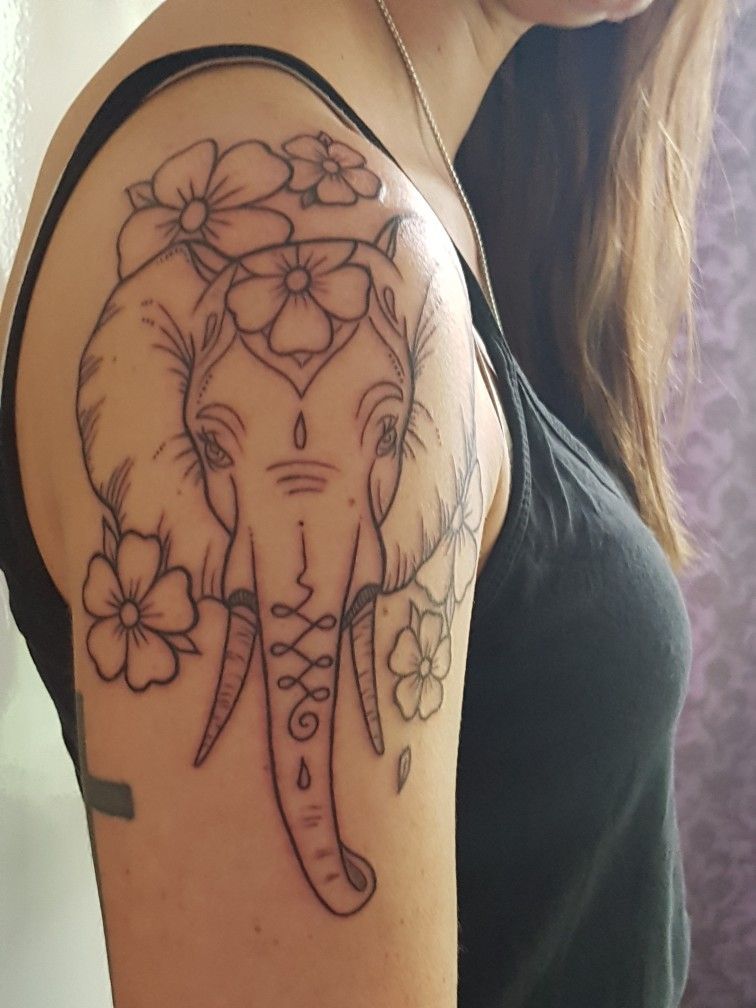 Elephant tattoo -   19 elephant tattoo lotus
 ideas