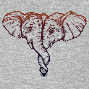 Hugging Elephants -   19 elephant tattoo lotus
 ideas