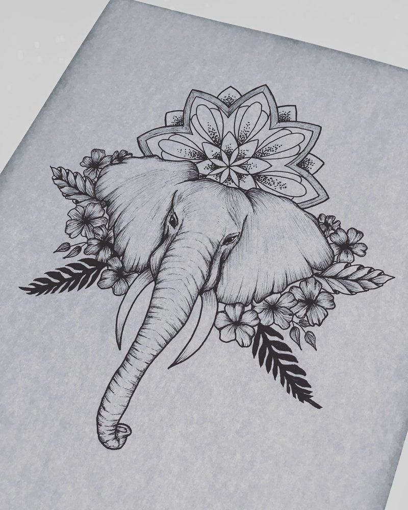 Elephant by DominikaStadnik.deviantart.com on @DeviantArt -   19 elephant tattoo lotus
 ideas