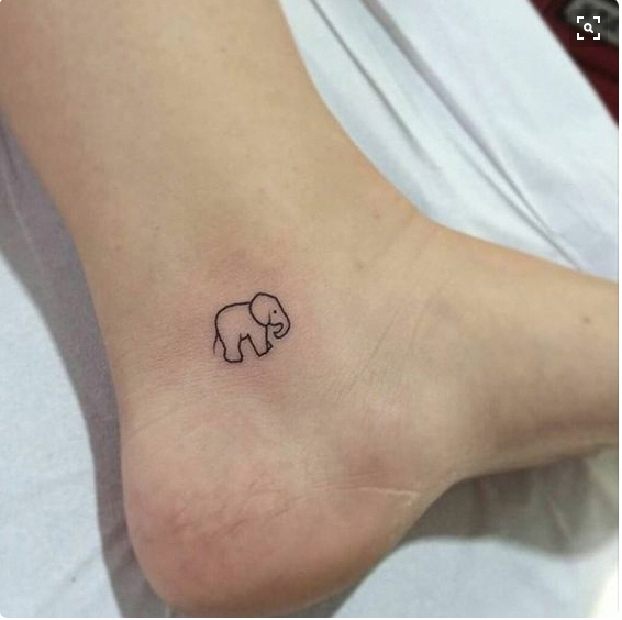 19 Super Cute Tiny Tattoos #Minimalisttattoos -   19 elephant tattoo lotus
 ideas