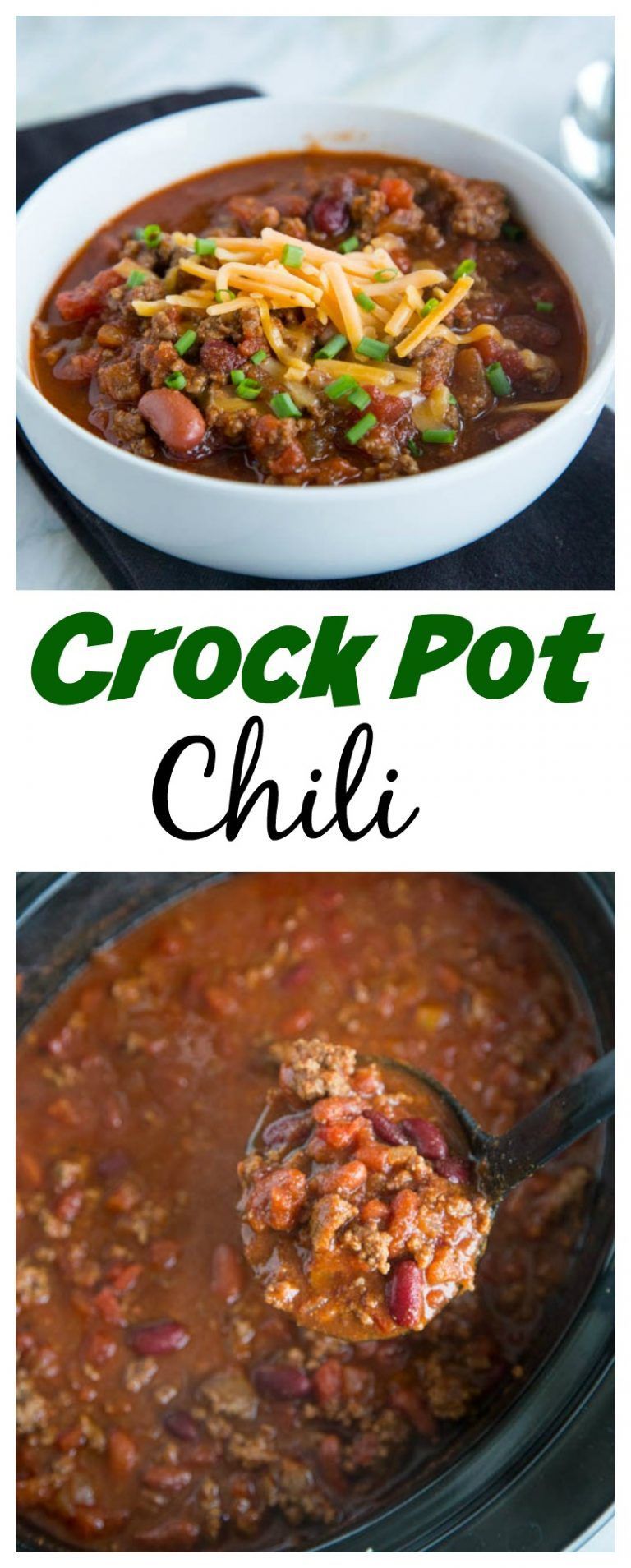 Crock Pot Chili – thick and hearty chili made in the crock pot. Easy, delicious, and super comforting for a cold day! -   19 ground recipes kidney beans
 ideas