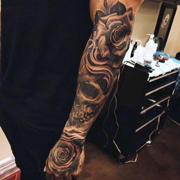 Top 100 Best Cool Tattoos For Guys – Masculine Designs Part Two -   19 skull tattoo forearm
 ideas