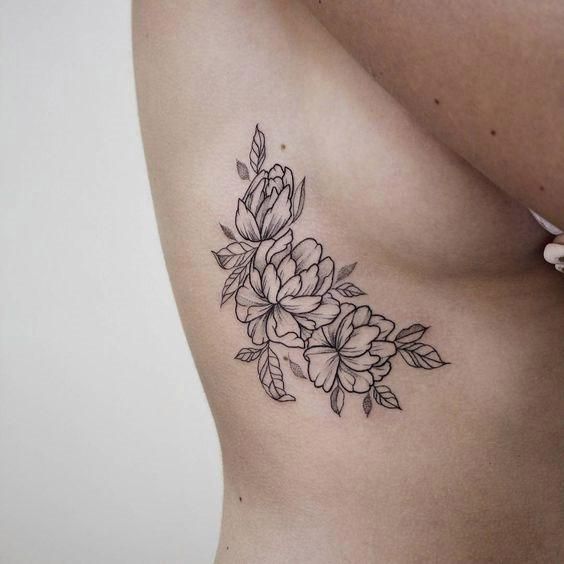 Sideboob inking is the latest beautiful tattoo trend... but it does look painful -   19 tattoo placement chest
 ideas