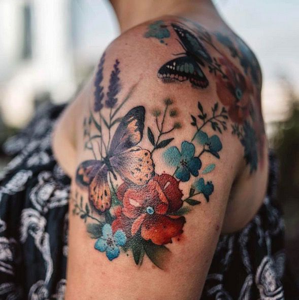 Fairytale-Inspired Tattoo Art That Looks Like Water Paintings -   19 watercolor tattoo lily
 ideas