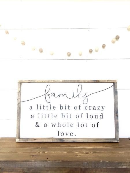 Family | a little bit of crazy {T+G ORIGINAL} -   20 farmhouse style signs ideas