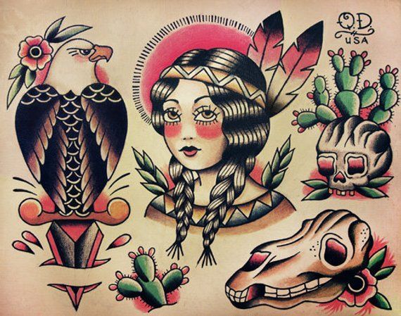 Native Indian Theme Traditional Tattoo Designs -   20 mens tattoo traditional
 ideas