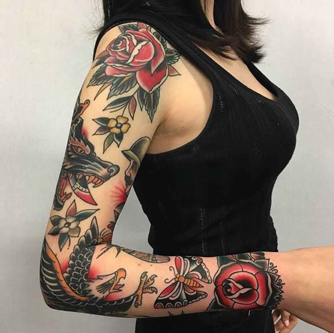 Traditional Sleeve Tattoo -   20 mens tattoo traditional
 ideas