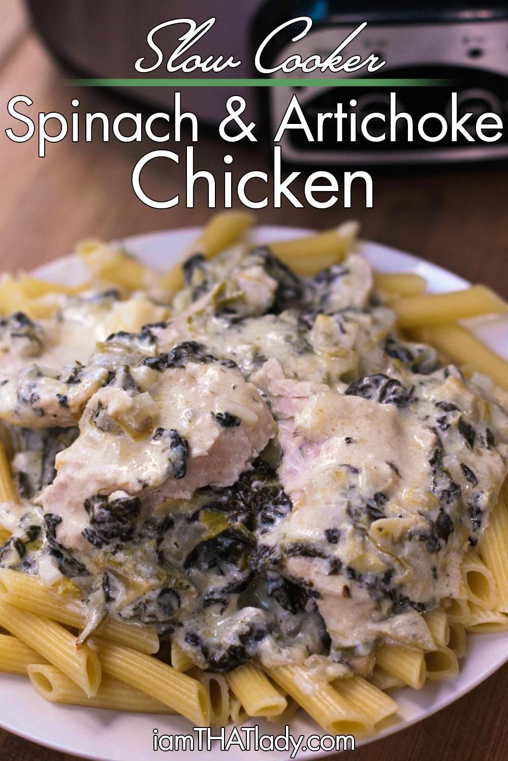 Slow Cooker Spinach and Artichoke Chicken -   20 spinach recipes crockpot
 ideas