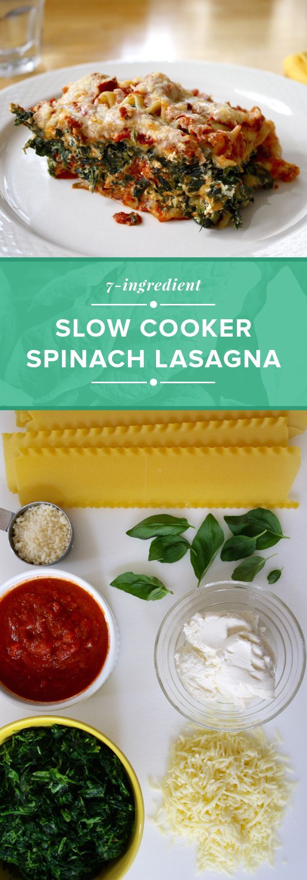 A 7-ingredient slow-cooker lasagna recipe that actually works! -   20 spinach recipes crockpot
 ideas