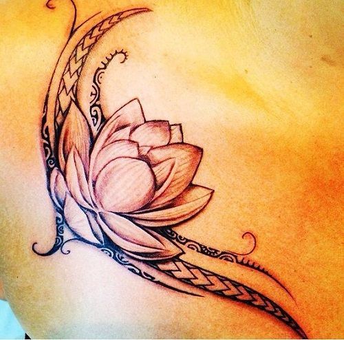 52 Best Polynesian Tattoo Designs with Meanings -   20 tribal flower tattoo
 ideas