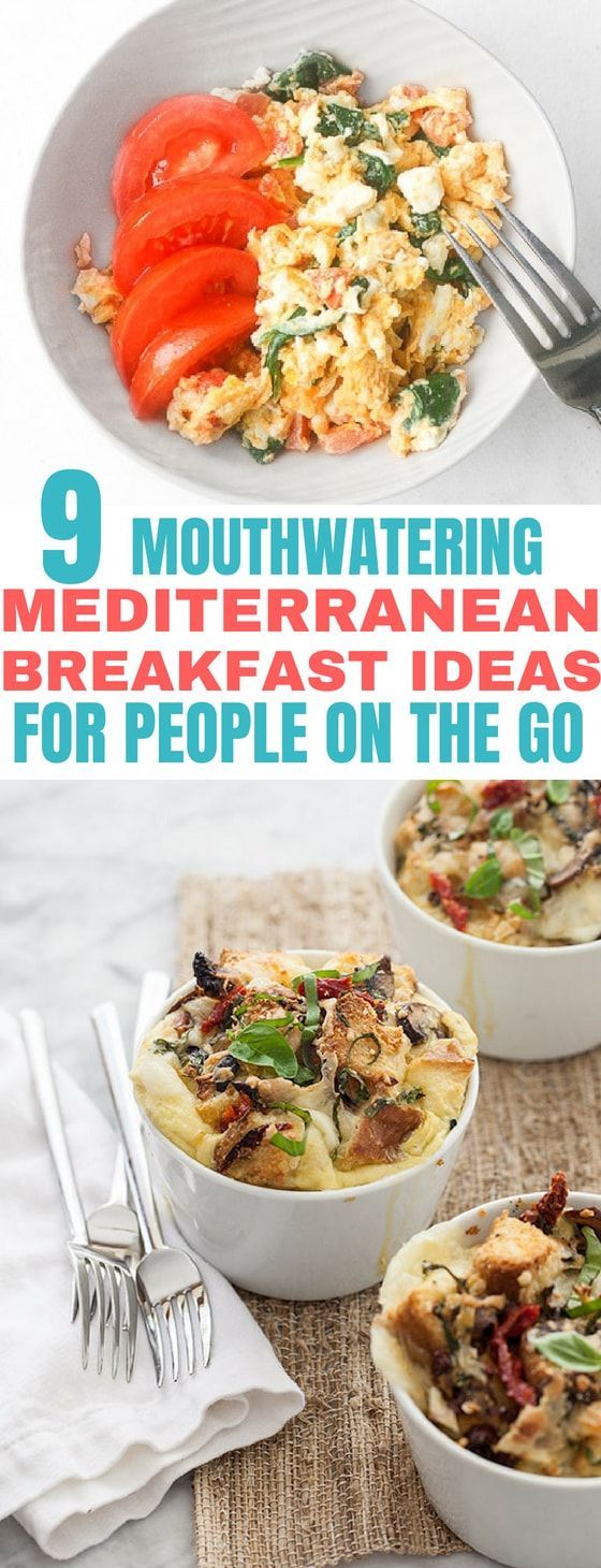 9 Mediterranean Diet Breakfast Recipes: Make-Ahead Friendly -   21 tasty diet food
 ideas