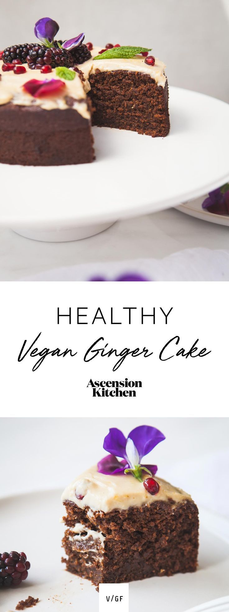 Healthy Vegan Ginger Cake! Filled with aromatic spices and using whole dates with blackstrap molasses to sweeten. ~ vegan ginger cake, gingerbread cake recipe, Christmas cake recipe, gluten free ginger cake ~ #ascensionkitchen  // Repin to your own inspiration board! // -   21 vegan recipes cake
 ideas