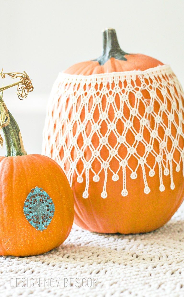 DIY Boho Chic Pumpkins in 3 Easy Steps - Fall Craft Ideas -   22 boho halloween decor
 ideas