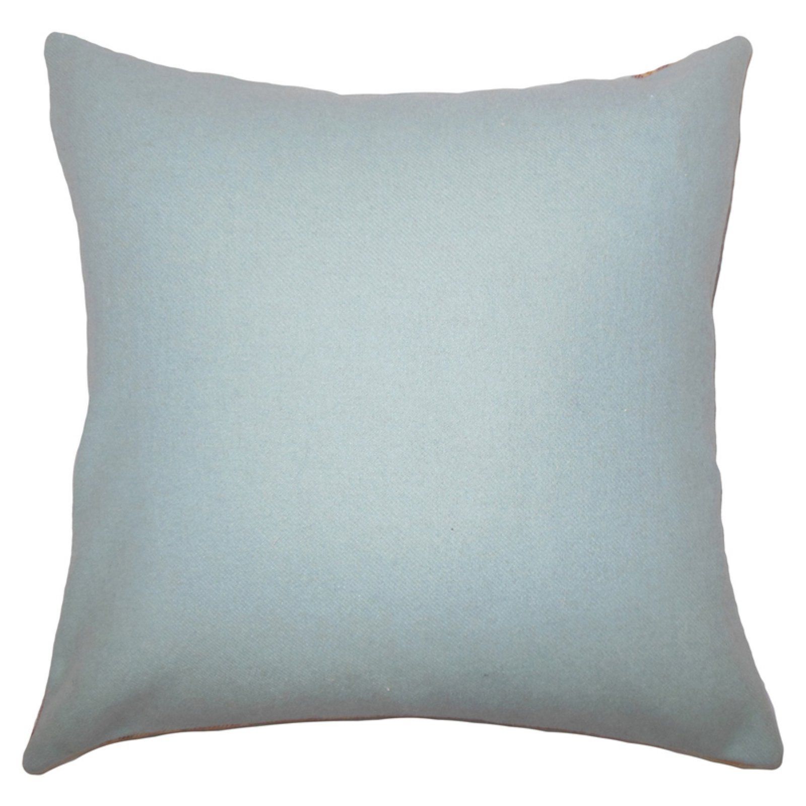 Pillow Collection Solid Square Decorative Pillow Light Blue -   22 decor pillows with trim
 ideas