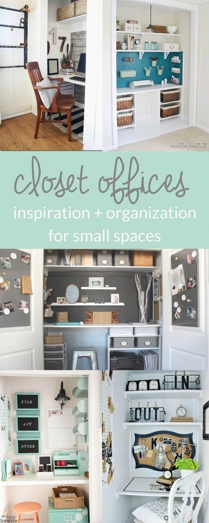 Inspiring Closet Offices -   22 diy closet office
 ideas