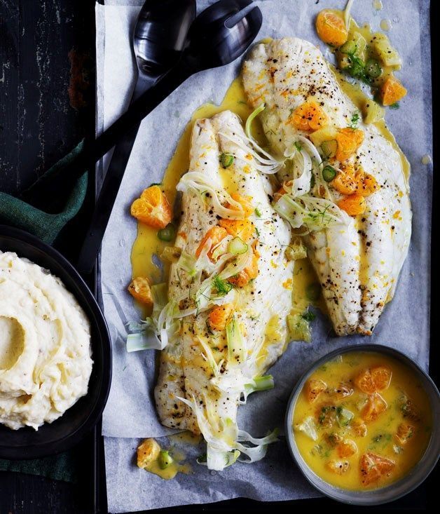 Roast snapper with mandarin and fennel sauce -   22 gourmet seafood recipes
 ideas