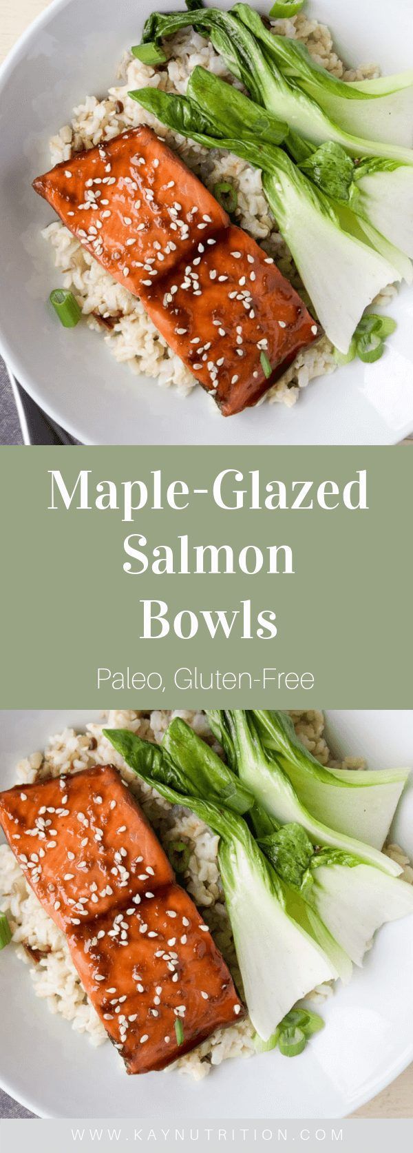 Maple-Glazed Salmon Bowls -   22 gourmet seafood recipes
 ideas