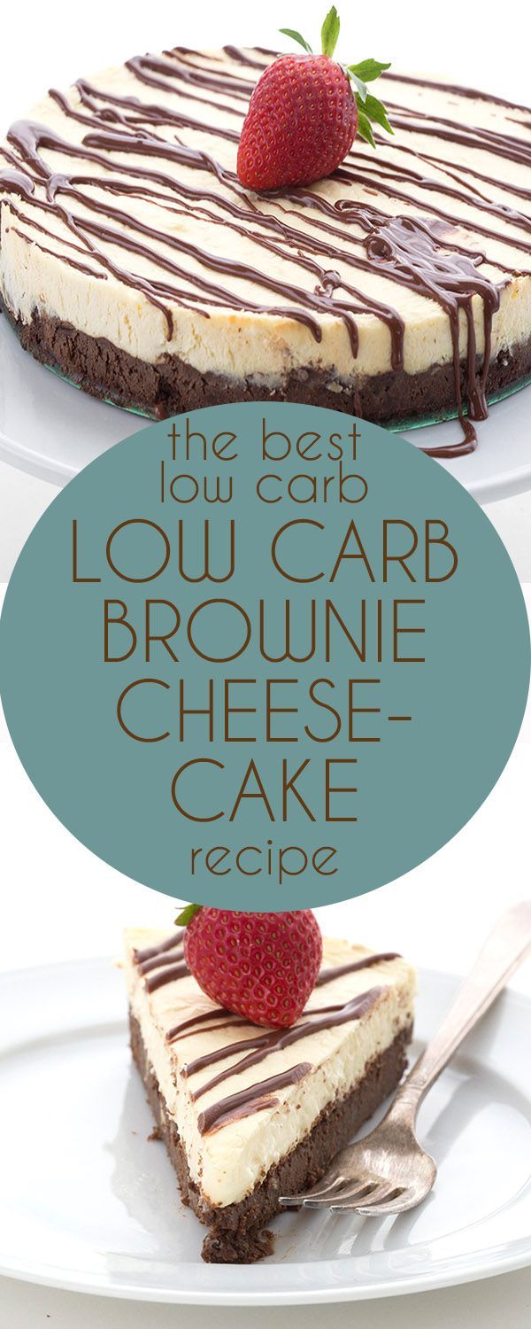 This is simply the BEST low carb cheesecake recipe. Grain-free brownie crust and creamy sugar-free vanilla cheesecake. LCHF Keto Banting THM recipe.  via @dreamaboutfood -   22 low carb dessert recipes
 ideas