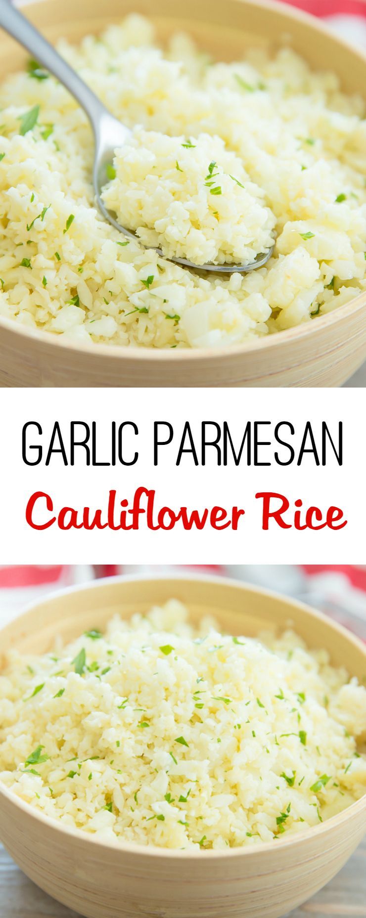 Garlic Parmesan Cauliflower Rice -   22 riced cauliflower recipes
 ideas