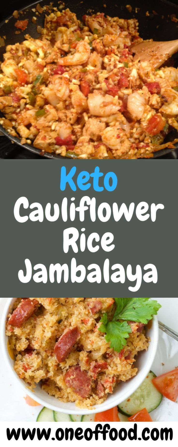 Keto Cauliflower Rice Jambalaya - One of food -   22 riced cauliflower recipes
 ideas