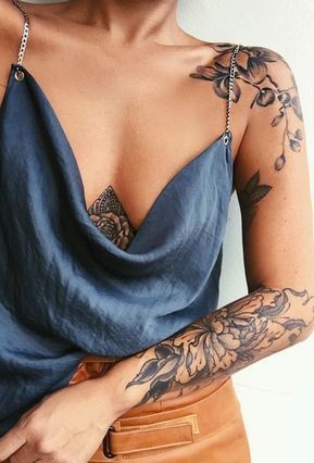 30 of the Most Popular Shoulder Tattoo Ideas for Women -   22 tattoo arm
 ideas