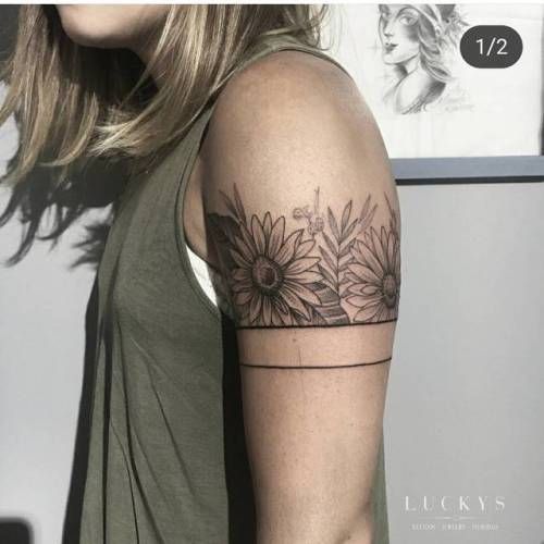 Best Tattoos Ideas : Flower Arm Band Tattoo Artist: Lucky’s Tattoo and… -   22 tattoo arm
 ideas