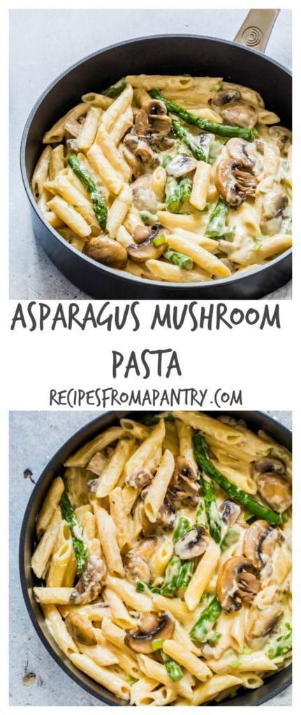 This asparagus mushroom pasta recipe is simple, tasty, comforting and awesome. Recipesfromapantry.com -   22 veggie pasta recipes
 ideas