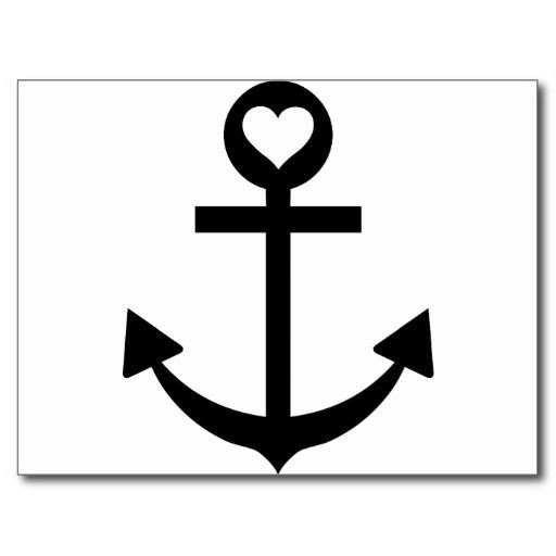 Captain anchor heart postcard -   23 cross anchor tattoo
 ideas