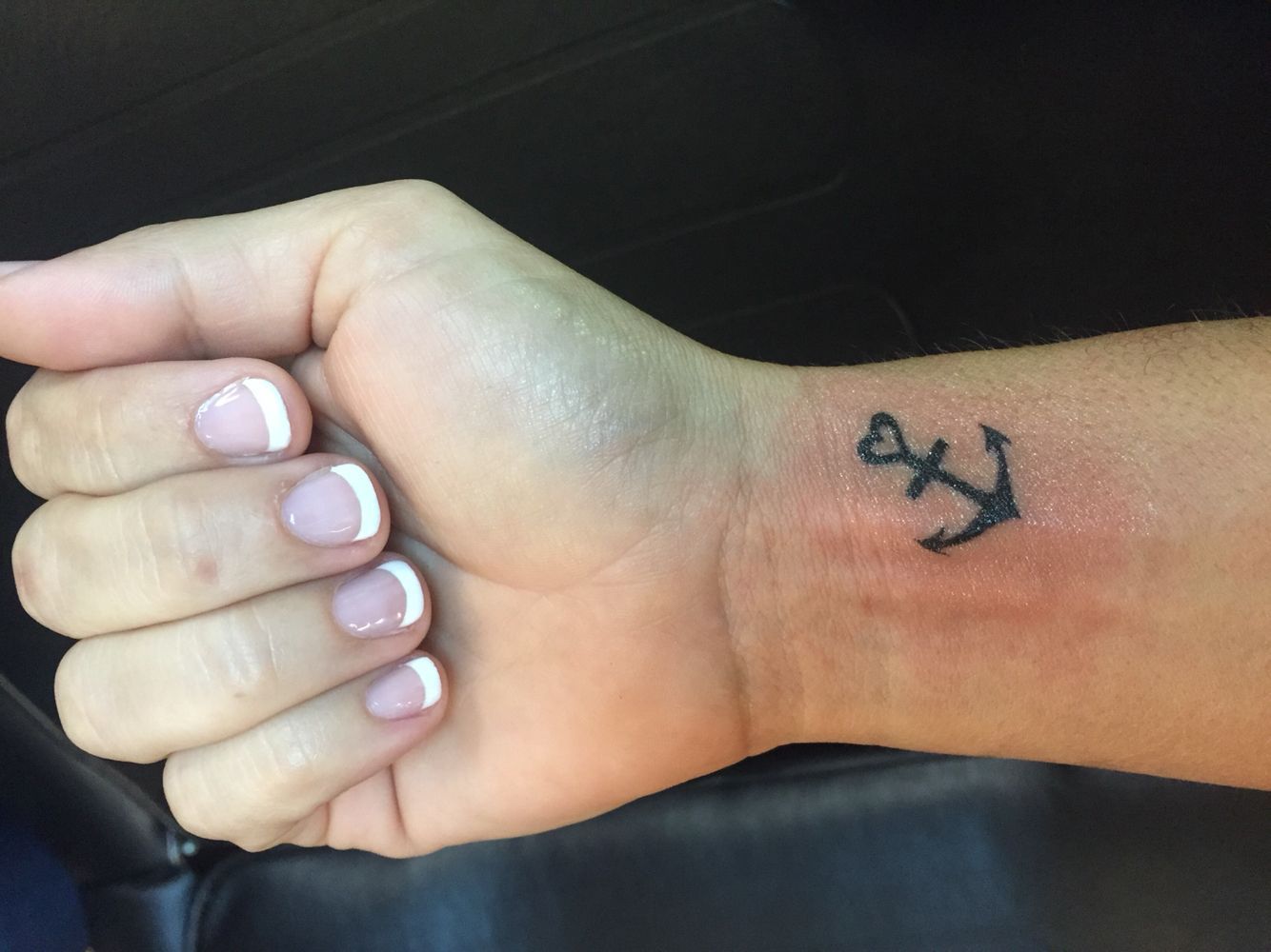 New tattoo!!! Hope (anchor) Faith (cross) and love (heart) -   23 cross anchor tattoo
 ideas