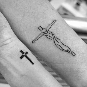 50 Simple Cross Tattoos For Men - Religious Ink Design Ideas -   23 cross thigh tattoo
 ideas