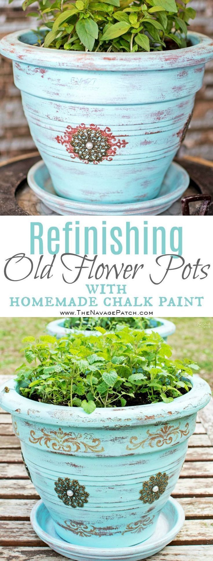 Refinishing Old Flower Pots -   23 decorating garden pots
 ideas