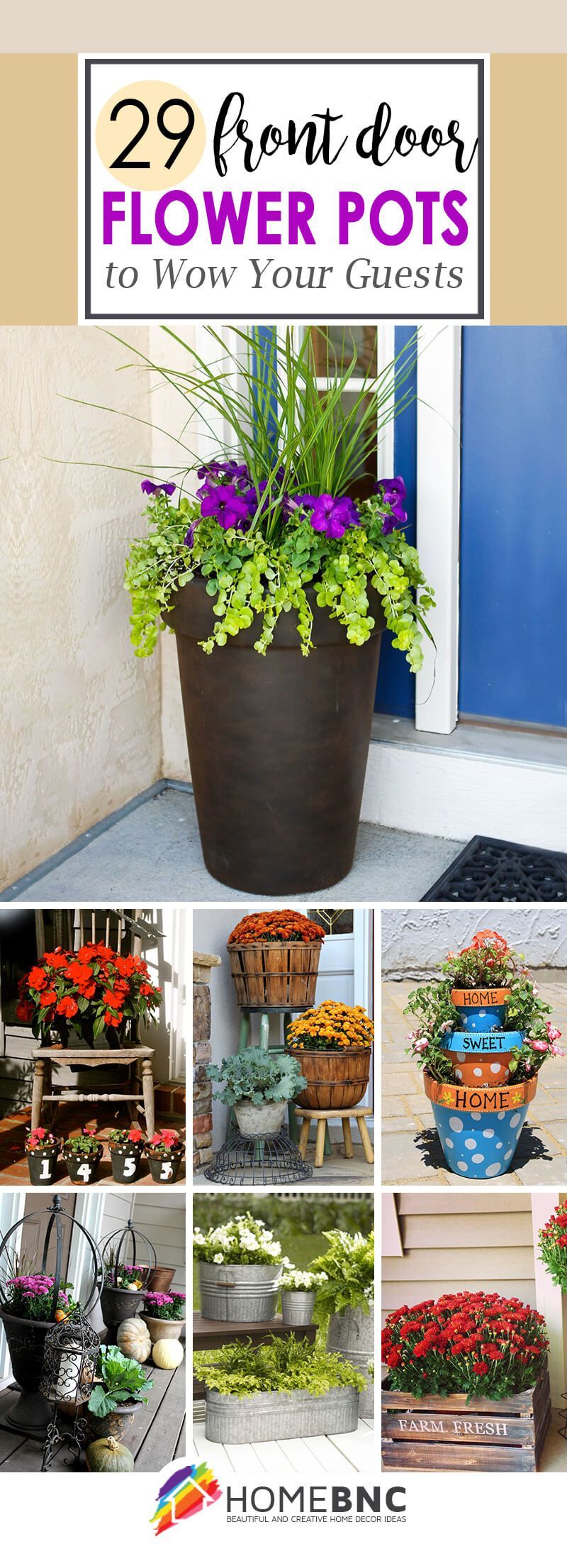 Front Door Flower Pot Ideas -   23 decorating garden pots
 ideas
