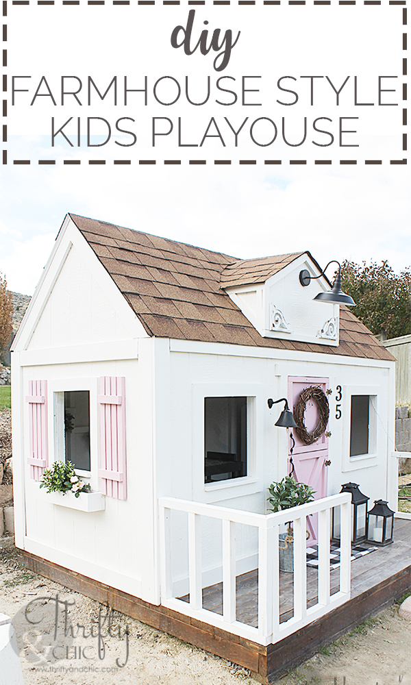 DIY Farmhouse Style Outdoor Kids Playhouse (My Biggest Project Ever!) -   23 diy outdoor ideas