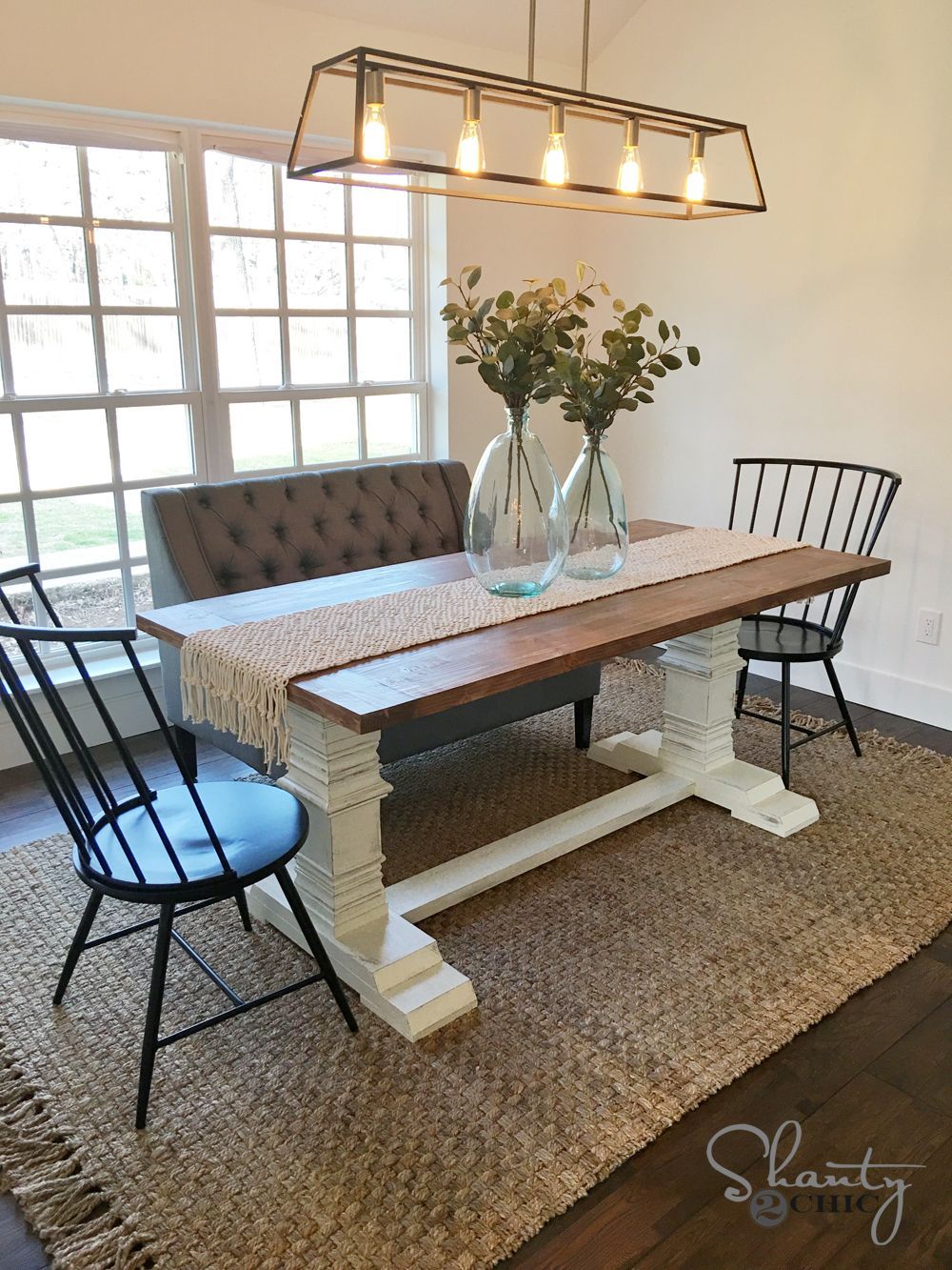 DIY Farmhouse Pedestal Table -   23 diy room table
 ideas